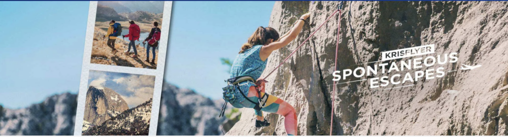 a woman climbing a rock